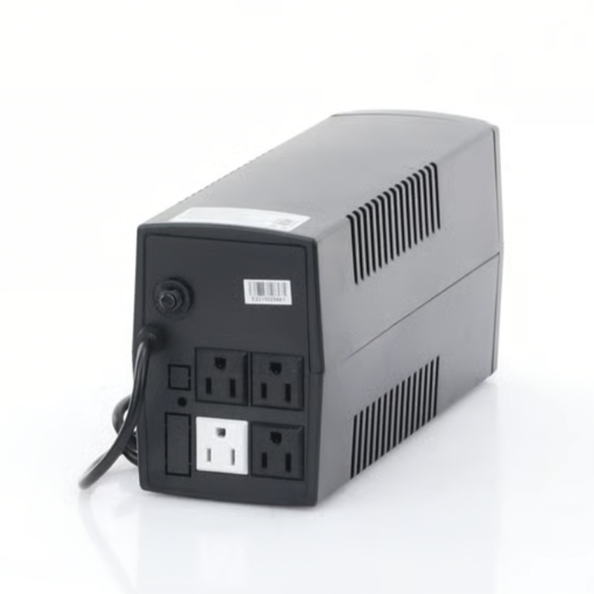 UPS de 600VA/360W / Topología Línea Interactiva / Entrada y Salida 120 Vca / Clavija NEMA 5-15P / 4 Tomas NEMA 5-15R