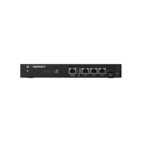 EdgeRouter 4, con 3 puertos 10/100/1000 Mbps + 1 puerto SFP, con funciones avanzadas de ruteo