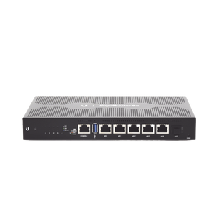 EdgeRouter 6 PoE pasivo 24 V, con 5 puertos 10/100/1000 Mbps + 1 puerto SFP, con funciones avanzadas de ruteo