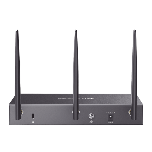 Router Omada VPN / SDN Multi-WAN Gigabit / 1 Puerto WAN SFP Gigabit / 1 Puerto WAN RJ45 Gigabit / 2 Puertos LAN RJ45 Gigabit / 2 Puertos Configurables LAN/WAN / 150,000 Sesiones Concurrentes / Administración Centralizada Omada o Stand-Alone