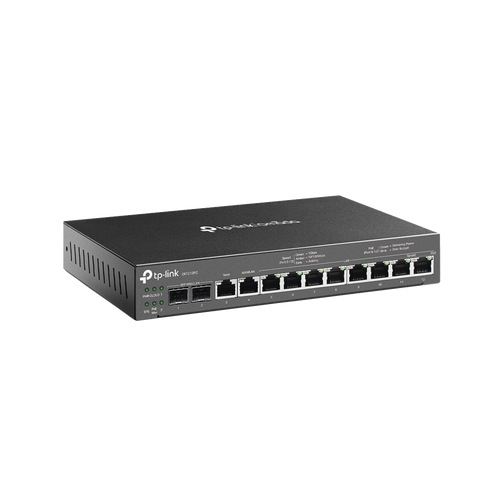 Router Omada VPN / SDN Multi-WAN 1G / Switch con PoE y Controlador  / 2 puerto WAN/LAN SFP 1G / 1 Puerto RJ45 WAN / 1 Puerto WAN/LAN RJ45 / 8 Puertos PoE+ LAN RJ45 /  24,980 Sesiones Concurrentes