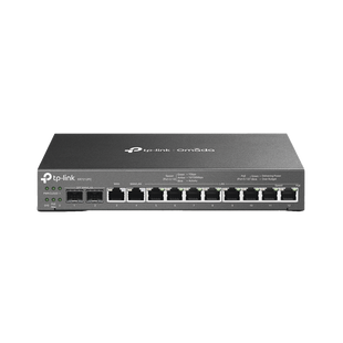 Router Omada VPN / SDN Multi-WAN 1G / Switch con PoE y Controlador  / 2 puerto WAN/LAN SFP 1G / 1 Puerto RJ45 WAN / 1 Puerto WAN/LAN RJ45 / 8 Puertos PoE+ LAN RJ45 /  24,980 Sesiones Concurrentes / Administración por Controlador Omada o Stand-Alone