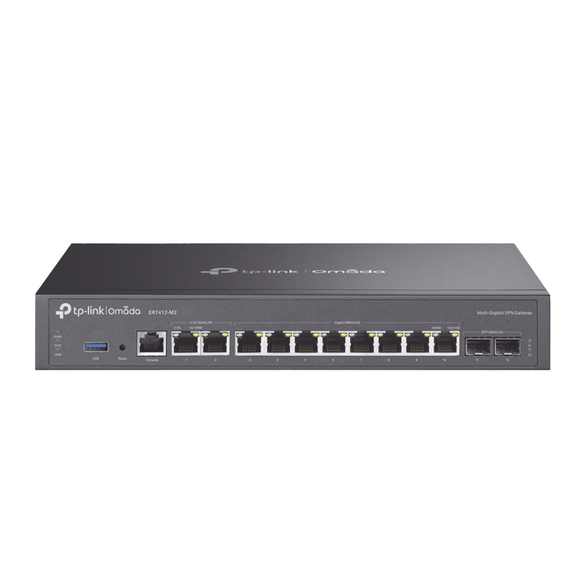 Router Omada VPN / SDN Multi-WAN Gigabit / 2 Puertos WAN/LAN RJ45 2.5 Gigabit / 8 Puertos WAN/LAN RJ45 Gigabit / 2 Puertos WAN/LAN SFP Gigabit / 1,000,000 Sesiones Concurrentes / Administración Centralizada Omada o Stand-Alone