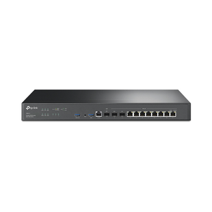 Router Omada VPN /  SDN Multi-WAN 10G / 1 Puerto WAN SFP+ 10G / 1 Puerto WAN/LAN SFP+ 10G / 1 Puerto WAN/LAN SFP 1G / 8 puertos LAN/WAN 1G / 2 Puertos USB / 2.3 Millones Sesiones Concurrentes / Administración Centralizada OMADA SDN.