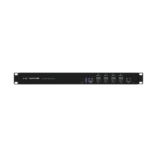EdgeRouter INFINITY de 8 puertos SFP+ 10 G + 1 puerto RJ45 Gigabit, throughput 80 Gbps, 16 núcleos y 16 GB RAM , fuentes de alimentación modulares Hot-Swappable