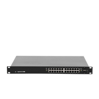 Switch EdgeMAX administrable de 24 puertos Gigabit con PoE+/PoE Pasivo 24V + 2 Puertos SFP, 250 W