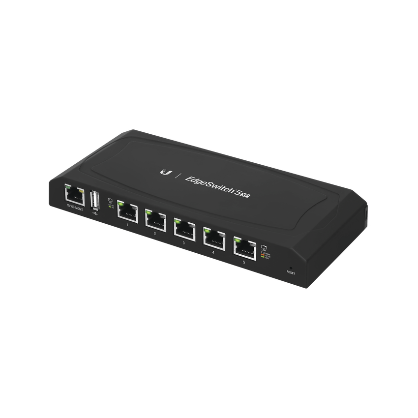 EdgeSwitch 5XP Administrable de 5 Puertos Gigabit PoE de 24 V Pasivo, con funciones avanzadas de Capa 2