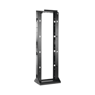 Rack de 2 Postes Sísmico, Estándar de 19 in, Rieles Numerados y Roscados #12-24, Fabricado en Acero, 45 Unidades de Rack, Color Negro