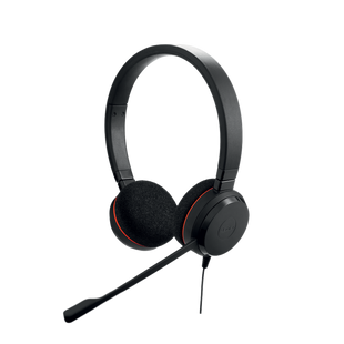 Jabra Evolve 20 Duo con conexión USB, micrófono con cancelación de ruido de última generación, configuración Plug and Play, Certificación Microsoft Teams (4999-823-109)