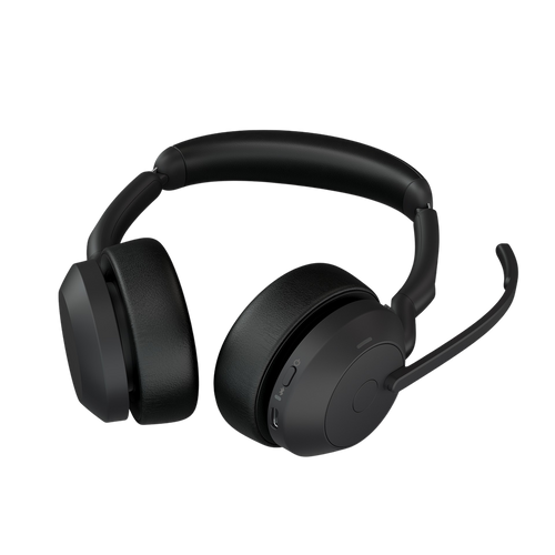 Jabra Evolve2 55, Auricular stereo versión MS, dongle USB-A con cancelación de ruido (25599-999-999)
