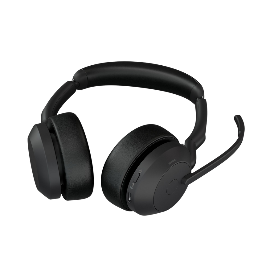 Jabra Evolve2 55, Auricular stereo versión MS, dongle USB-A con cancelación de ruido (25599-999-999)