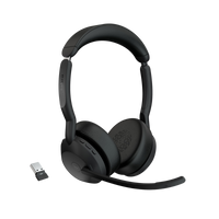 Jabra Evolve2 55, Auricular stereo versión MS, dongle USB-A con cancelación de ruido (25599-999-999)