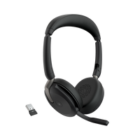 Jabra Evolve2 65 Flex, Auricular stereo versión MS, dongle USB-A con cancelación de ruido (26699-999-999)