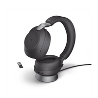 Jabra Evolve2 85, Auricular stereo versión MS con cancelación de ruido activa, dongle USB-A indicador de ocupado (Busylight)(28599-999-999)