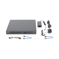 DVR 32 Canales TurboHD + 8 Canales IP / 5 Megapixel Lite - 3K Lite / Acusense (Evita Falsas Alarmas) / Audio Bidireccional / 2 Bahías de Disco Duro / H.265+ / Salida de Video en Full HD