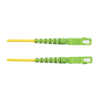 Jumper de Fibra Optica Monomodo 9/125 OS2, SC/APC-SC/APC Simplex, OFNR (Riser), Color Amarillo, 1 Metro (3.28 Pies)