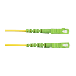 Jumper de Fibra Optica Monomodo 9/125 OS2, SC/APC-SC/APC Simplex, OFNR (Riser), Color Amarillo, 1 Metro (3.28 Pies)