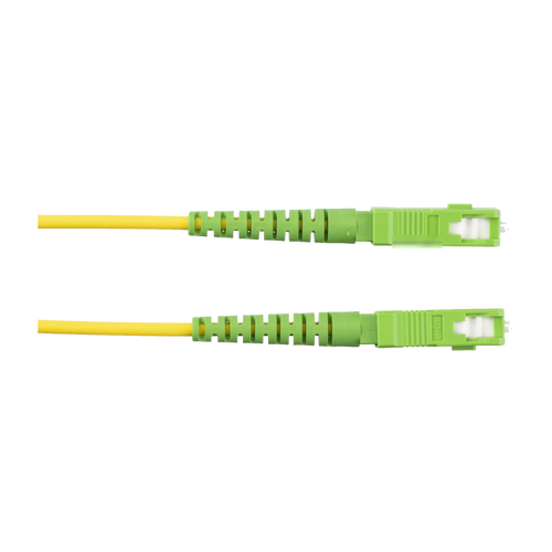 Jumper de Fibra Optica Monomodo 9/125 OS2, SC/APC-SC/APC Simplex, OFNR (Riser), Color Amarillo, 1 Metro (3.28 Pies)