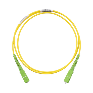 Jumper de Fibra Optica Monomodo 9/125 OS2, SC/APC-SC/APC Simplex, OFNR (Riser), Color Amarillo, 1 Metro (3.28 Pies)
