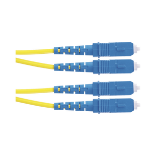 Jumper de Fibra Optica Monomodo 9/125 OS2, SC-SC Duplex, OFNR (Riser), Color Amarillo, 2 Metros