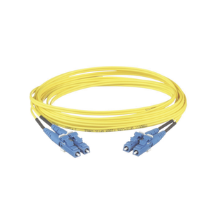 Jumper de Fibra Optica Monomodo 9/125 OS2, LC-LC Duplex, LSZH, Color Amarillo, 1 Metro