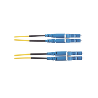 Jumper de Fibra Optica Monomodo 9/125 OS2, LC-LC Duplex, LSZH, Color Amarillo, 10 Metros (32.81 Pies)