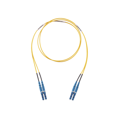 Jumper de Fibra Optica Monomodo 9/125 OS2, LC-LC Duplex, LSZH, Color Amarillo, 10 Metros