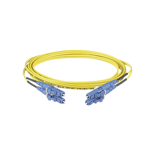 Jumper de Fibra Optica Monomodo 9/125 OS2, LC-LC Duplex, OFNR (Riser), Color Amarillo, 4 Metros