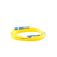 Jumper de Fibra Optica Monomodo 9/125 OS2, LC-LC Duplex, OFNR (Riser), Color Amarillo, 10 Metros (32.81 Pies)