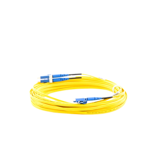 Jumper de Fibra Optica Monomodo 9/125 OS2, LC-LC Duplex, OFNR (Riser), Color Amarillo, 10 Metros (32.81 Pies)