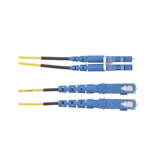 Jumper de Fibra Optica Monomodo 9/125 OS2, LC-SC Duplex, OFNR (Riser), Color Amarillo, 5 Metros (16.40 Pies)