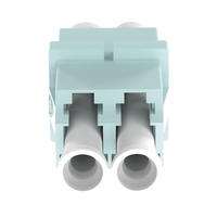 Módulo Acoplador LC Duplex, Para Fibra Multimodo, Color Aqua