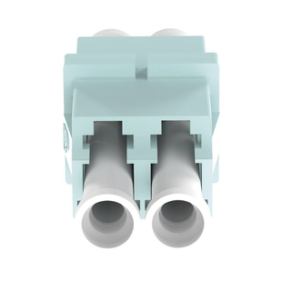 Módulo Acoplador LC Duplex, Para Fibra Multimodo, Color Aqua