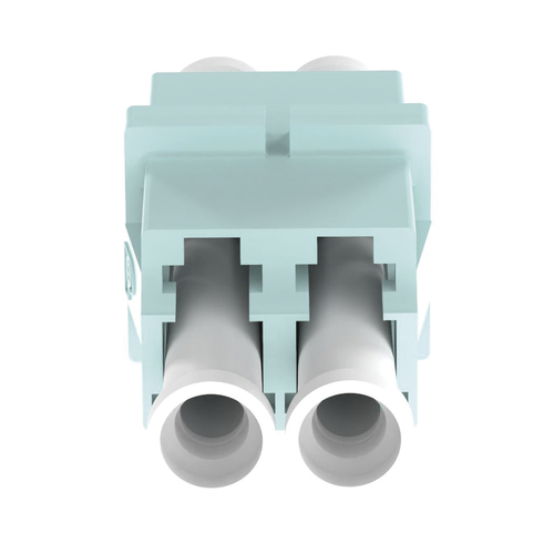Módulo Acoplador LC Duplex, Para Fibra Multimodo, Color Aqua