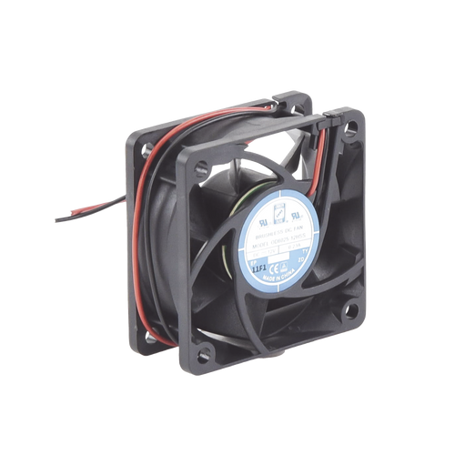 Ventilador Anticondensante Axial Cuadrado, 60x60x25 mm, 12 Vcc, 4390 RPM, 1.8 W, 0.15 A, Flujo de Aire de 25.0 CFM, Unión Sellada.