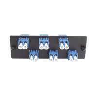 Placa Acopladora de Fibra Óptica FAP, con 6 Conectores LC Duplex (12 Fibras), para Fibra Monomodo OS1/OS2, Color Azul