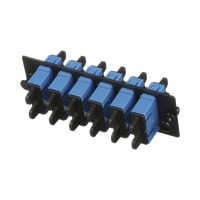 Placa Acopladora de Fibra Optica FAP, Con 6 Conectores SC Duplex (12 Fibras), Para Fibra Monomodo OS1/OS2, Color Azul