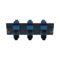 Placa Acopladora de Fibra Optica FAP, Con 6 Conectores SC Simplex (6 Fibras), Para Fibra Monomodo OS1/OS2, Color Azul