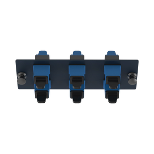 Placa Acopladora de Fibra Optica FAP, Con 6 Conectores SC Simplex (6 Fibras), Para Fibra Monomodo OS1/OS2, Color Azul