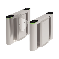 Puerta de cortesía tipo FLAP bidireccional / 30 personas por minuto / Acabado de Lujo / Apertura en 1 segundo / Acero inoxidable / Indicadores LED / Alarma por acceso denegado