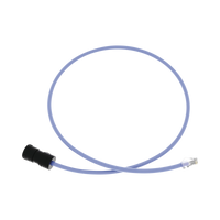 Cable de Conexión en Campo Jack a Plug RJ45, Categoría 6A, CMP (Plenum), 1 Metro, Color Azul