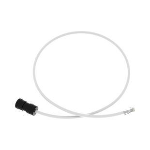 Cable de Conexión en Campo Jack a Plug RJ45, Categoría 6A, CMP (Plenum), 1 Metro (3.28 Pies), Color Blanco
