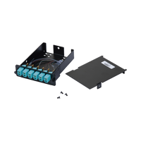 Placa Acopladora de Fibra Óptica FAP, Con 12 Pigtails y 6 Conectores LC Duplex (12 Fibras), Para Fibra Multimodo OM3/OM4, Color Aqua