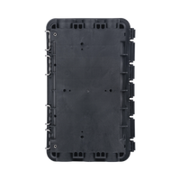 Caja de Distribución de Fibra Óptica, Hasta 96 Empalmes, Exterior IP65, Color Negro