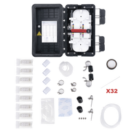 Caja de Distribución de Fibra Óptica, Hasta 96 Empalmes, Exterior IP65, Color Negro