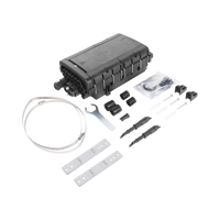Caja de Distribución de Fibra Óptica para 48 Empalmes con 16 Acopladores SC/APC, Enterrado Directo, IP68