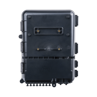 Caja de Distribución de Fibra Óptica para 24 Empalmes, con 8 Acopladores SC/APC Simplex, Exterior IP55, Color Negro
