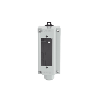 Panel de Parcheo Modular para Fibra Óptica, de Instalación en Riel DIN Estándar de 35 mm (1.38 pulgadas), Acepta Una Placa Acopladora FAP, Color Gris