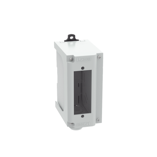 Panel de Parcheo Modular para Fibra Óptica, de Instalación en Riel DIN Estándar de 35mm, Acepta Una Placa Acopladora FAP, Color Gris