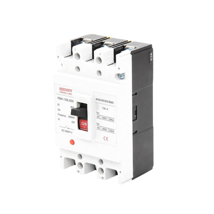 Protección Térmica 3P, 63A,  Corriente Alterna  690 V CA Trifásica.